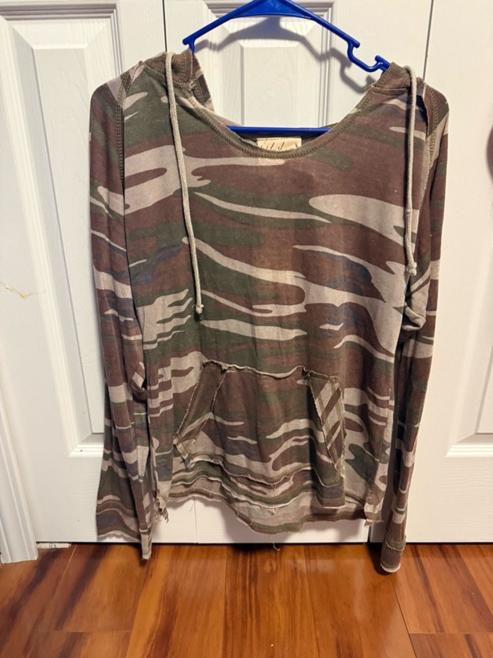 Women’s Camo Pullover Hoodie - Olive & Brown